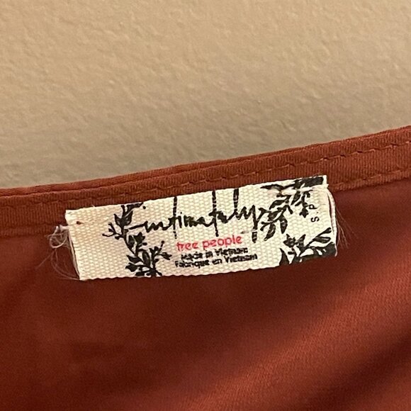 Women's S Intimately FP Like Me Or Love Me Slip Silky DeepV Neck Side Tie Close - Picture 7 of 9